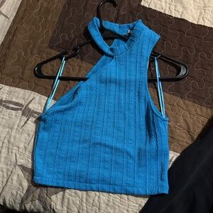 Blue Sleeveless Women's Top